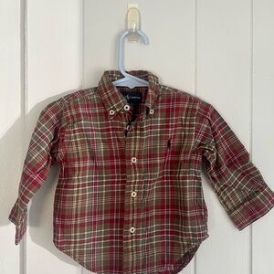 Ralph Lauren Kids Plaid Shirt - Red and Green
